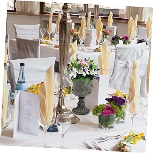 Garneck Vintage Metal Flower Vase Rustic Gray Vase for Home Decor