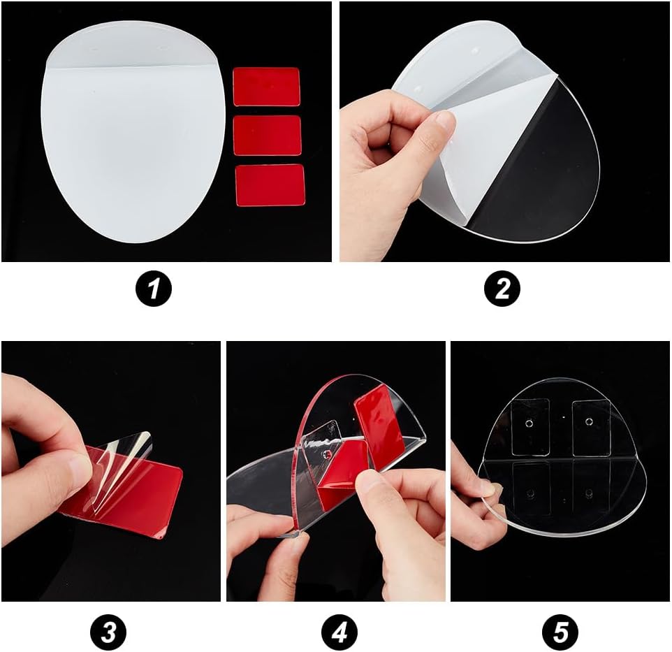 AHANDMAKER 4 Sets Acrylic Floating Shelves