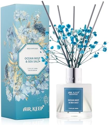 Airkeep Reed Diffuser Set Ocean Mist Sea Salt 676 Fl Oz 1 Pack