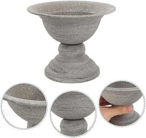 POPETPOP Vintage Metal Flower Vase for Dried and Fresh Flowers