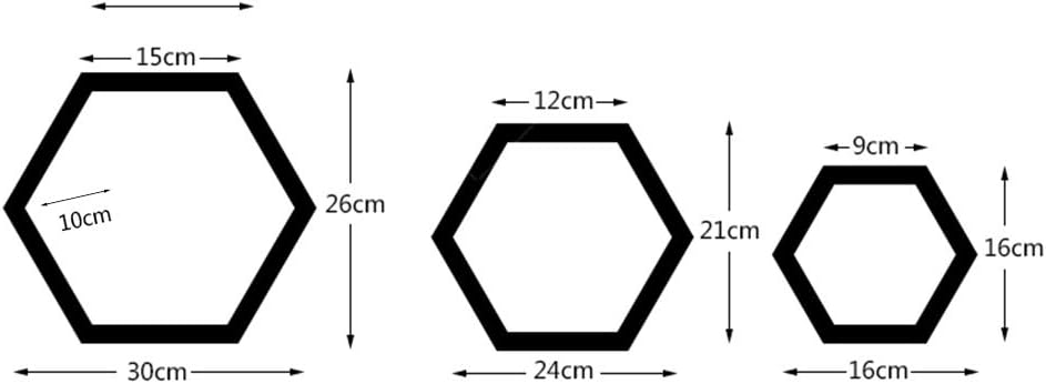 LIANGLIANG Floating Wall Shelves Creative 6 Corners Lattice Design Cube Display Stand