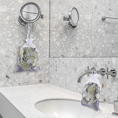 3 Set Dried Eucalyptus Lavender Shower Pouches