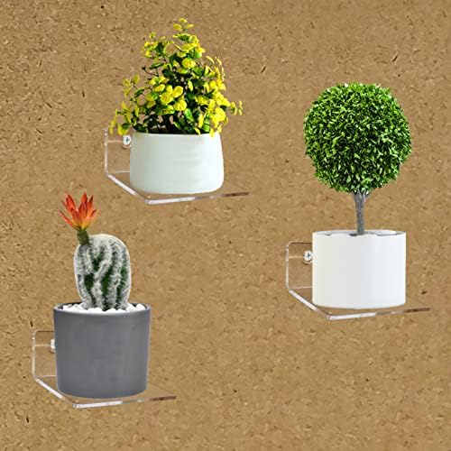 Bigfety Acrylic Floating Shelves 3-Ledges Clear Mini Display Shelf
