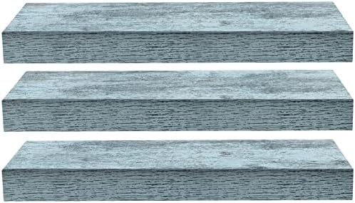 Sorbus Floating Shelves 3 Pack Rustic Blue
