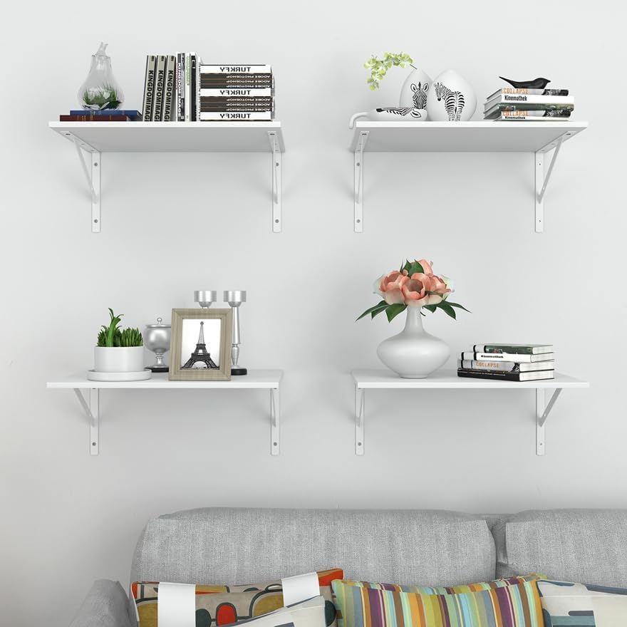 Deep Floating Shelves Set of 4 for Wall
