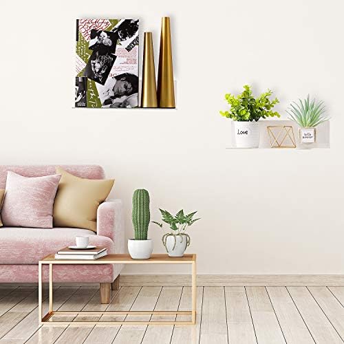 Jetec 8 Piece Clear Acrylic Floating Shelves Set