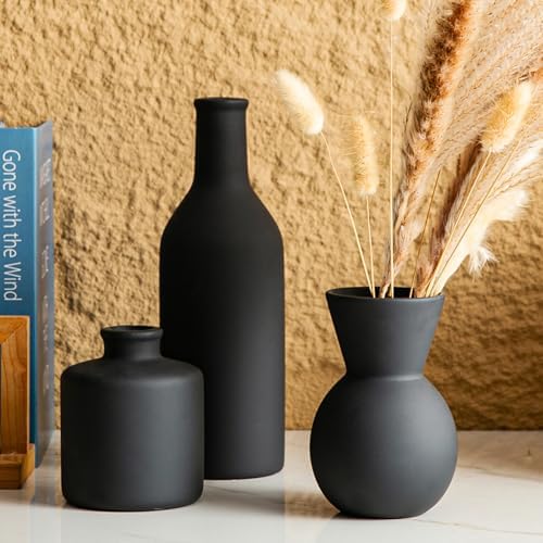 Modern Ceramic Flower Vase Set - 3pcs Table Centerpiece