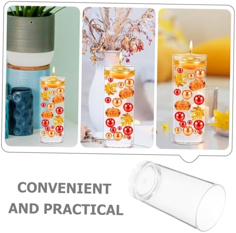 Mobestech Acrylic Floating Candle Holder Vase for Home Decor and Wedding Centerpieces