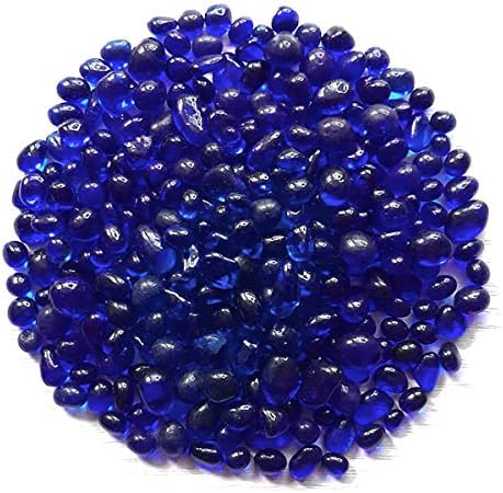 WAYBER Deep Blue Sea Glass Pebbles 1Lb Vase Filler