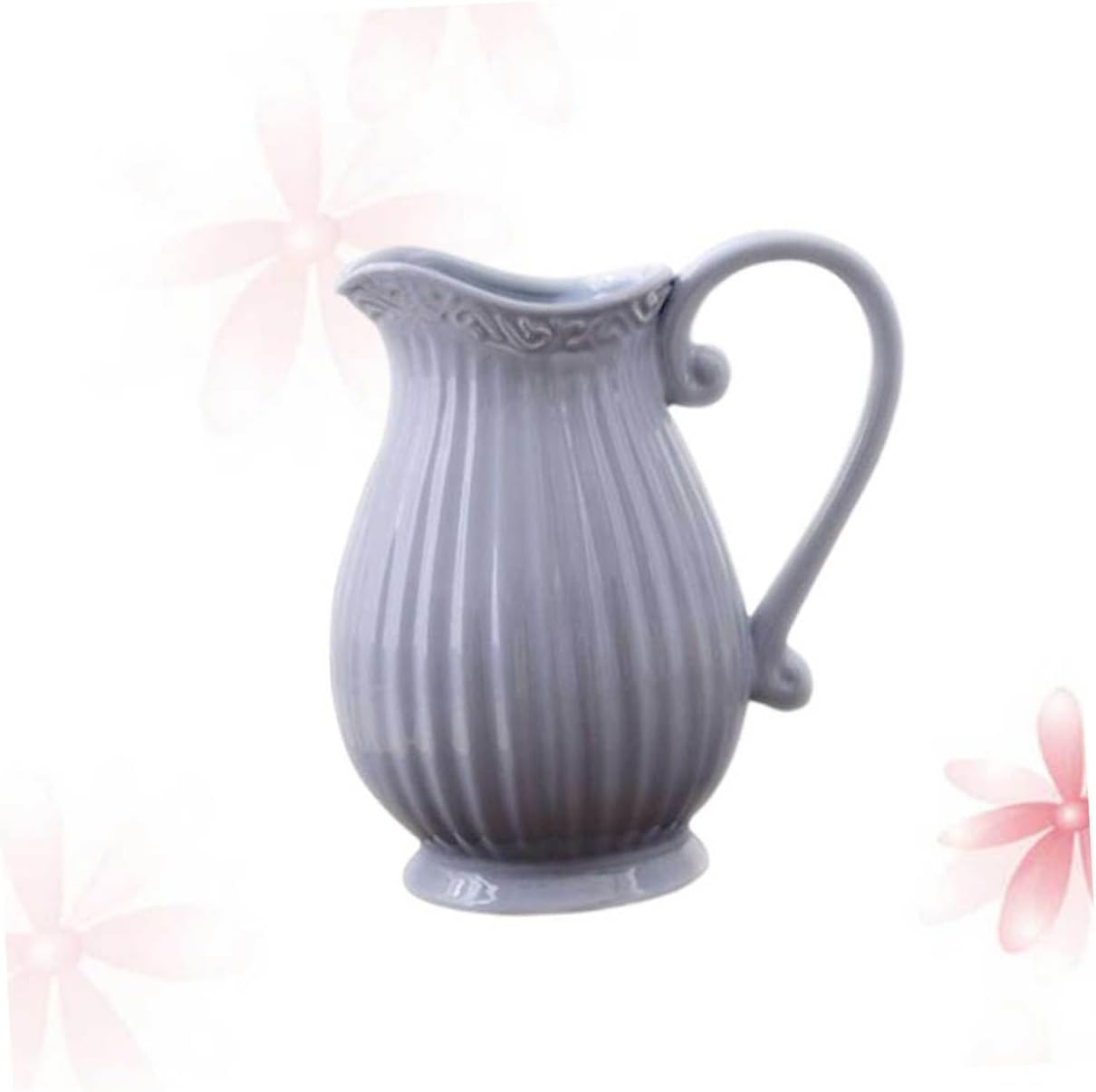LIFKOME Ceramic Grey Decorative Vase Minimalist