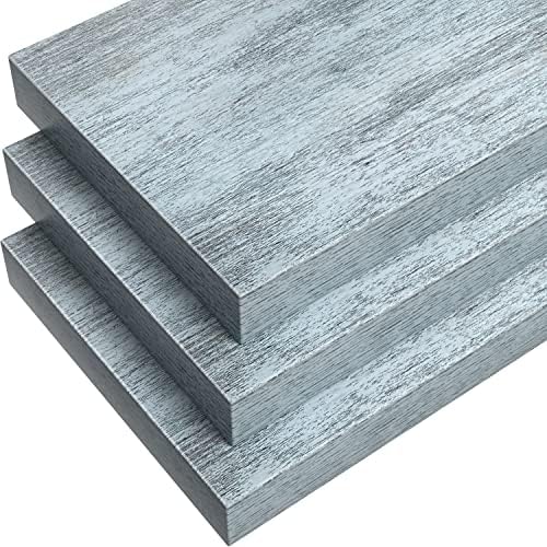 Sorbus Floating Shelves 3 Pack Rustic Blue