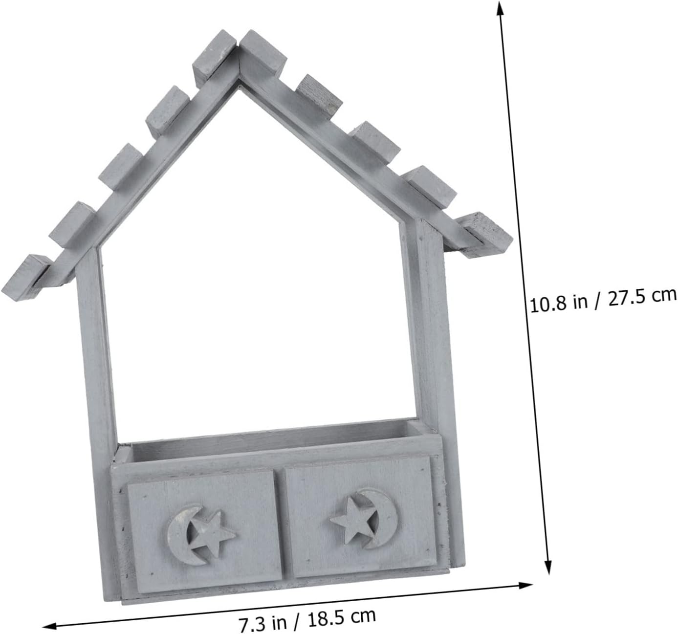 Chic Wooden Flower Pot for Dried Flowers Wall Hanging Decor