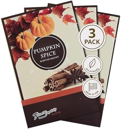 Simplicity Scents Pumpkin Spice Scented Sachets Pack of 3