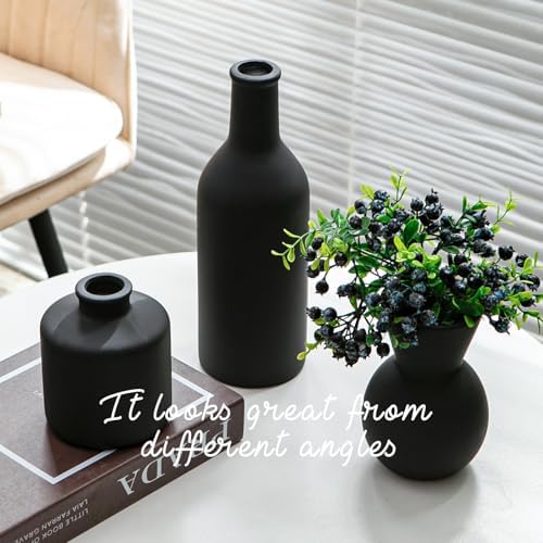 Modern Ceramic Flower Vase Set - 3pcs Table Centerpiece