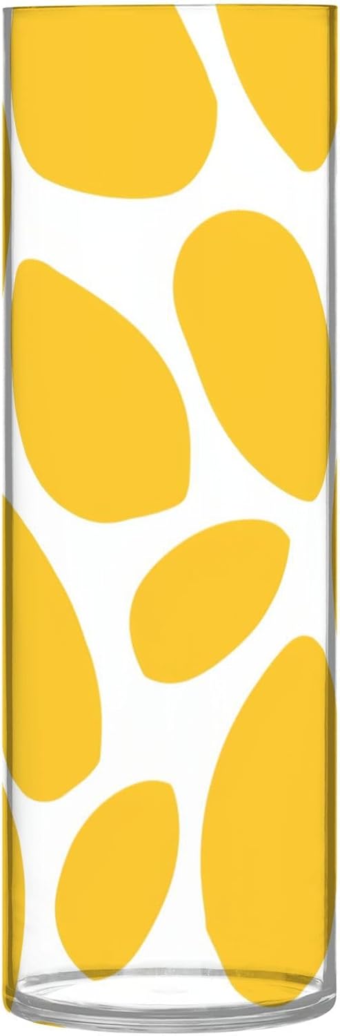 Yellow Spots Plastic Hurricane Flower Vase 118 x 39 Inch