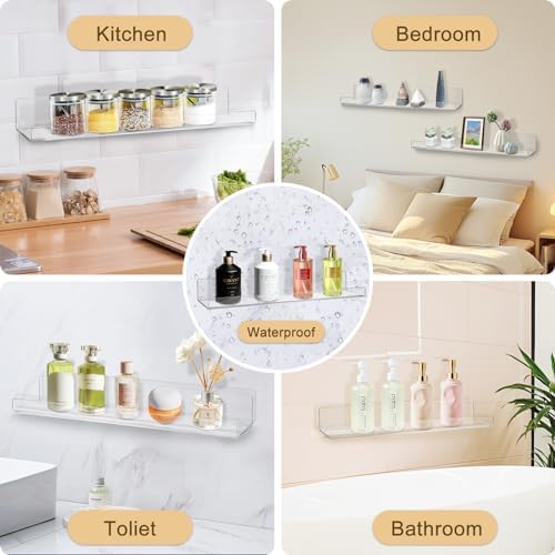 AMEITECH 4 Pack Floating Shelves for Wall Decor Storage