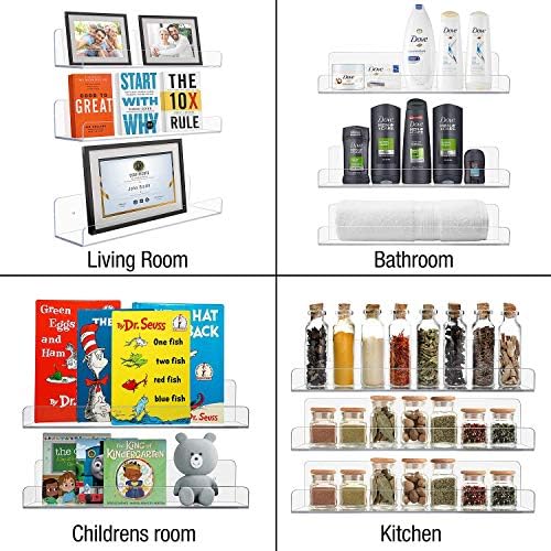 Sorbus Acrylic Floating Shelf Organizer for Home and Decor