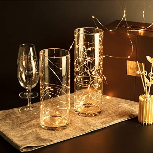 WGVI Glass Cylinder Vase 4x16 Tall for Centerpieces