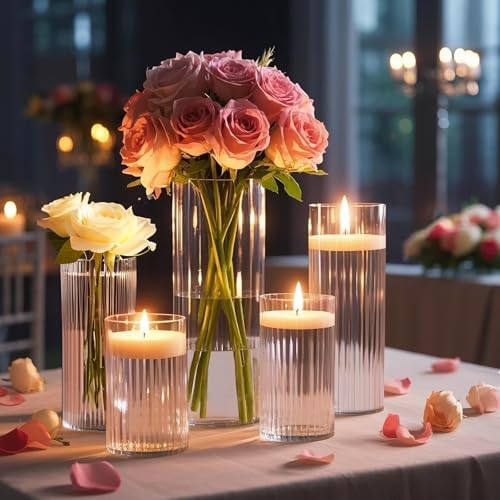 16 Pack Clear Glass Cylinder Vases 55 6 Inch Tall for Home Decor Wedding Centerpieces