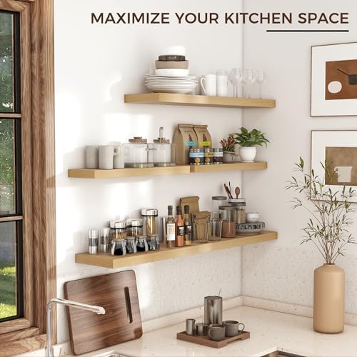 Invisible Bracket Floating Shelves 48W x 9D x 15H 1 Pack