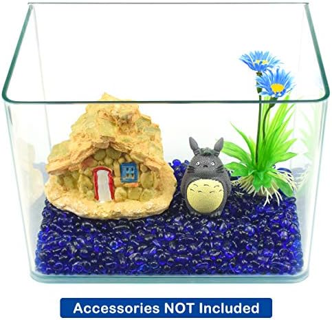 WAYBER Deep Blue Sea Glass Pebbles 1Lb Vase Filler