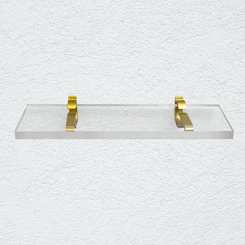Clear Acrylic Floating Shelves 115 34 Thick Pack of 2