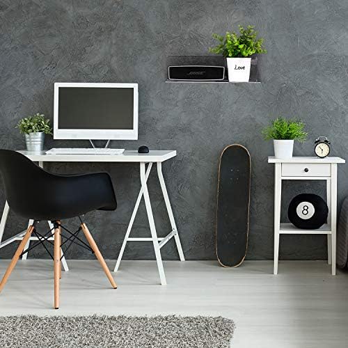 Jetec 8 Piece Clear Acrylic Floating Shelves Set