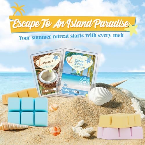 Summer Scented Wax Melts Set with 8 Unique Scents