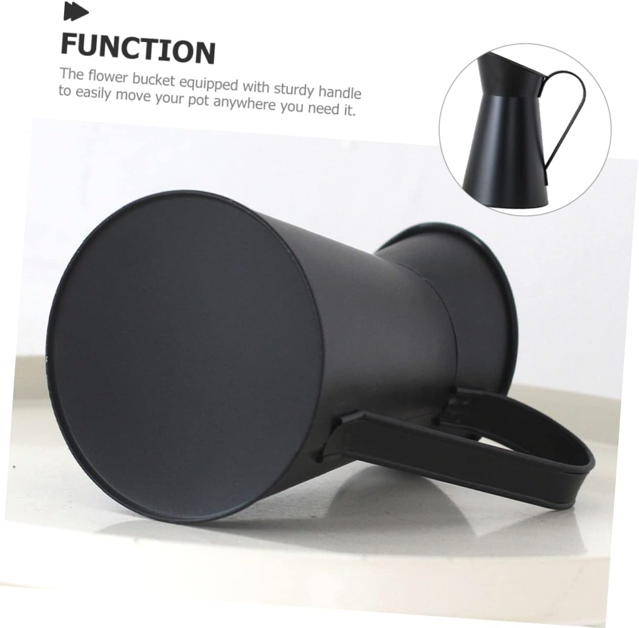 POPETPOP Vintage Flower Bucket Metal Vase for Home