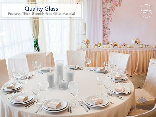 Royal Imports Glass Cylinder Vases Set of 4 - Floating Candles Wedding Home Decor