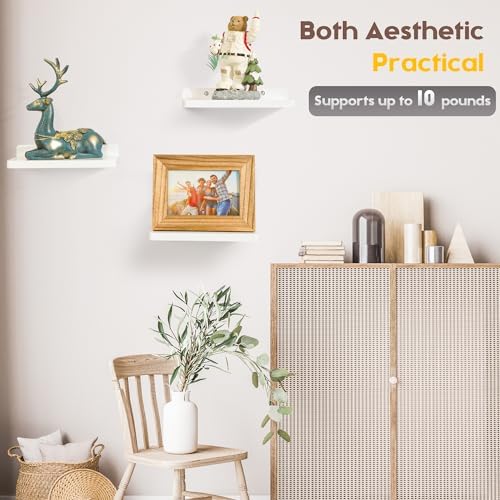Small Floating Shelves Set of 3 White