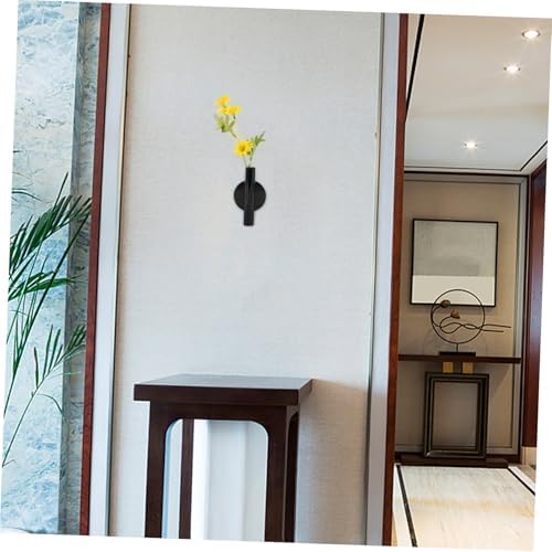 2pcs Modern Wall-Mounted Metal Flower Vases with Tube Design for Home Decor