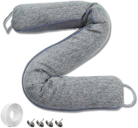 36 Inch Weighted Door Draft Stopper Grey Noise Blocker Dustproof
