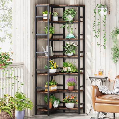 Tribesigns 7874 Inch Tall Corner Shelf 7 Tier