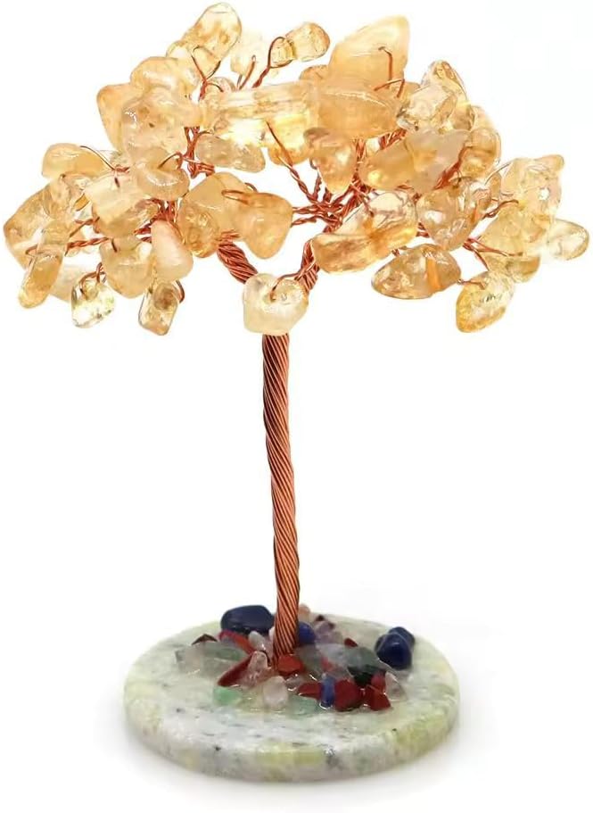 Natural Crystal Money Tree with Quartz Base
