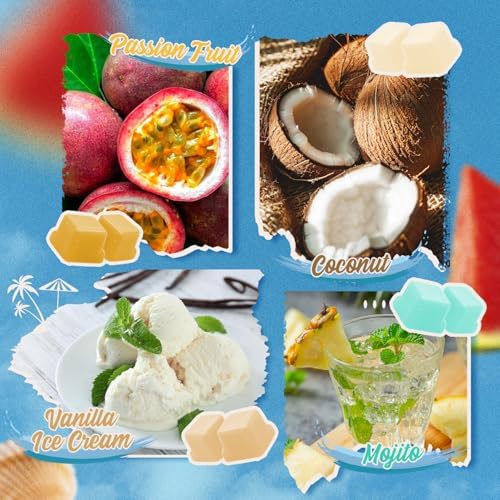 Summer Scented Wax Melts Set with 8 Unique Scents