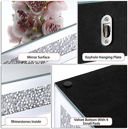 JUXYES Sparkle Diamond Wall Floating Shelf Decor