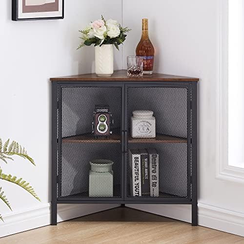 VECELO 3-Tier Corner Shelf Organizer Brown