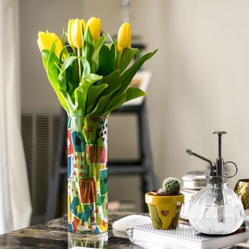 Colorful Cartoon Plastic Hurricane Candle Holder 118 x 39 Inch Modern Centerpiece Decor