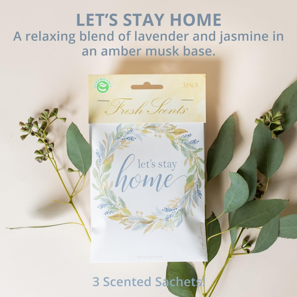 Fresh Scents Scented Sachet 3 Pack Lets Stay Home