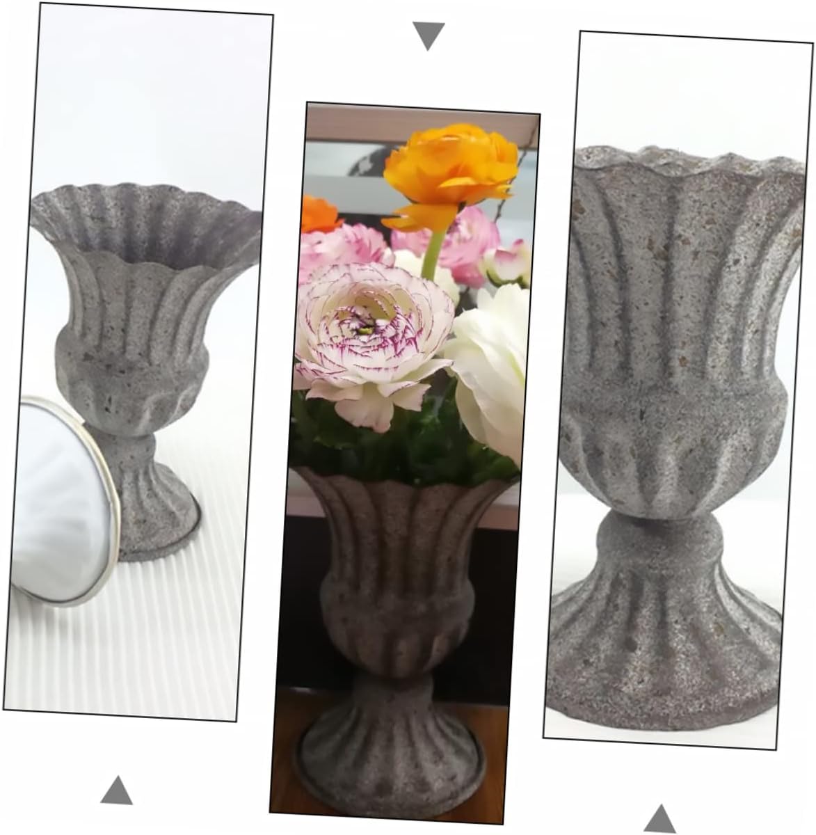 Elegant Dried Flower Vase Wrought Iron Planter for Home and Garden