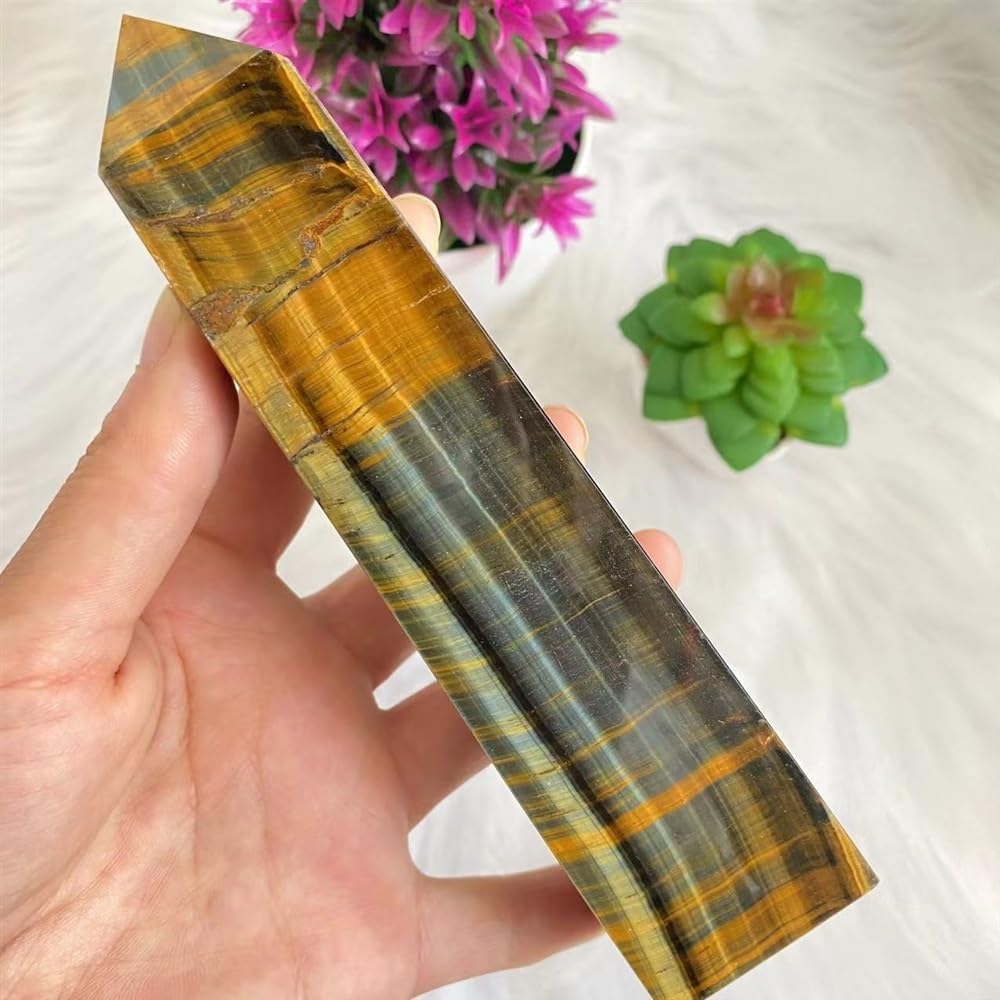 KatLin Natural Blue Tiger Eye Reiki Healing Stick Ornaments