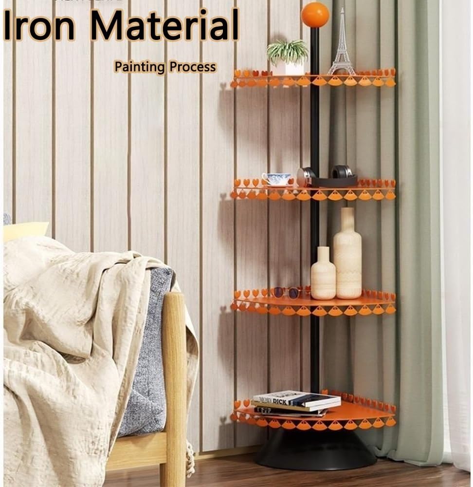 Stylish Multi-Layer Metal Corner Shelf for Home Office