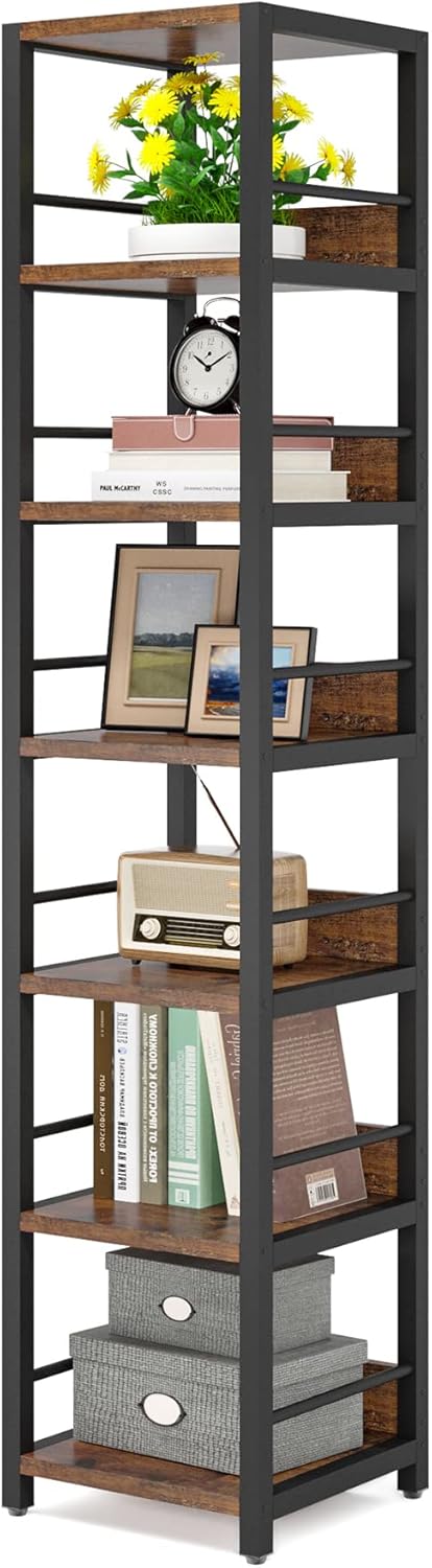 LITTLE TREE 75 Inch Tall Corner Bookshelf