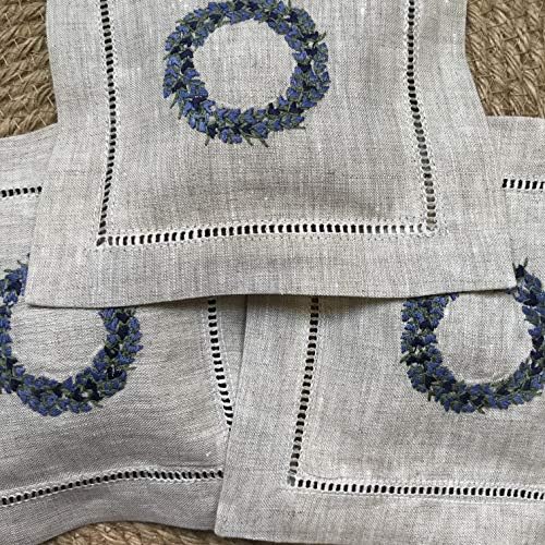 Hand Embroidered Lavender Pillow Sachet Bag Set of 3