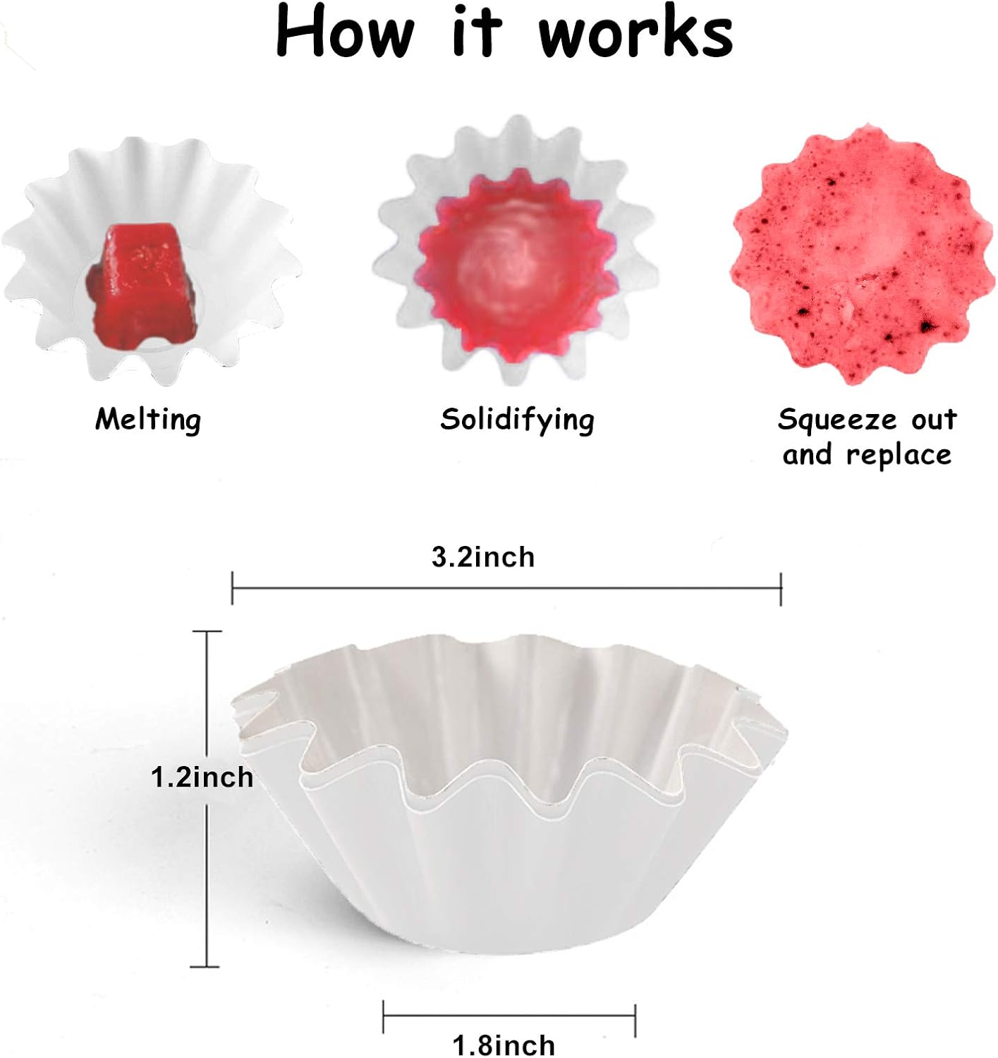 50 Wax Melt Warmer Liners - Leakproof Reusable Safe for Scented Wax Cubes