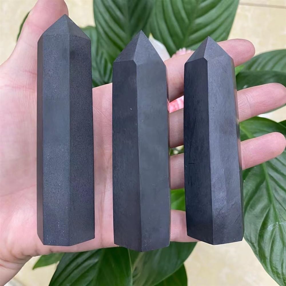 KatLin Natural Mountain Cap Stones Crystal Obelisk Decor 3pcs