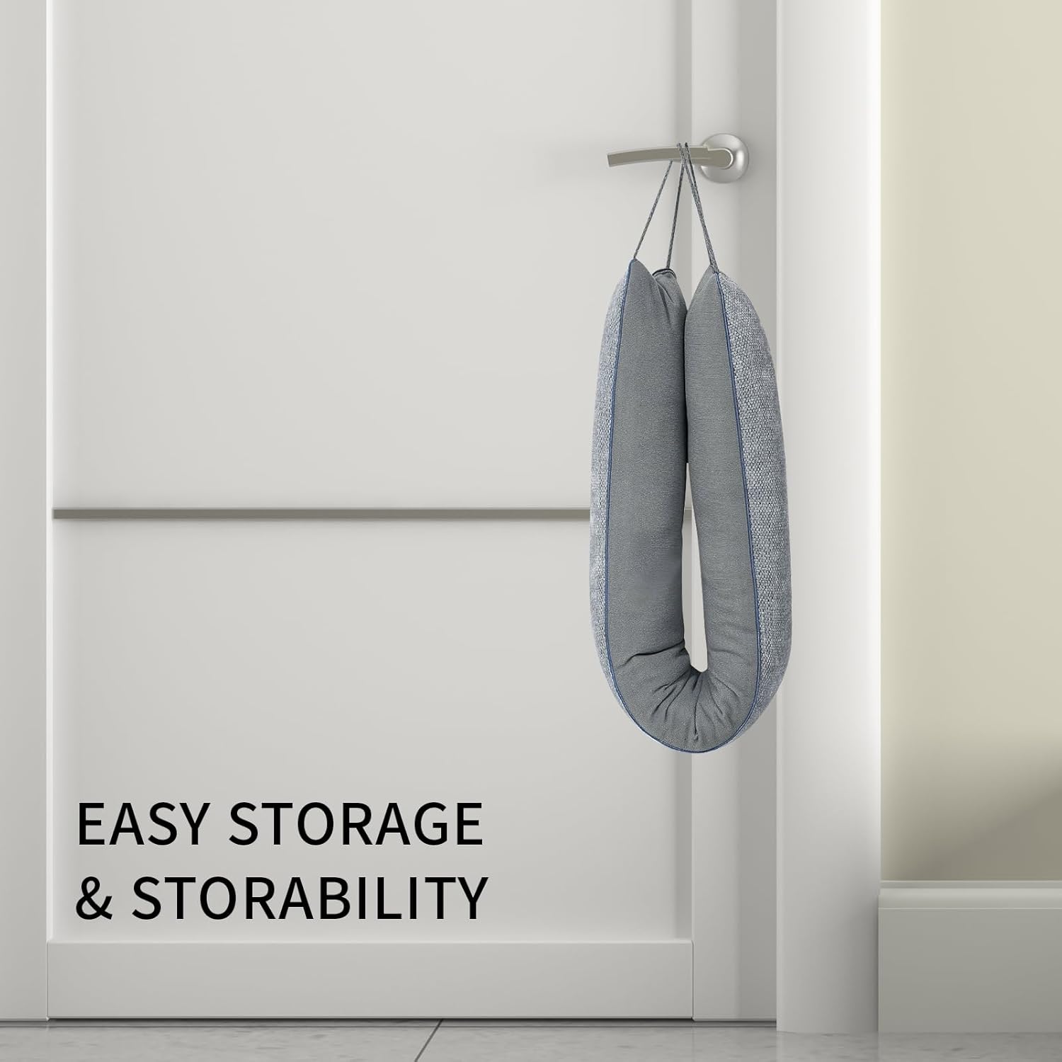 36 Inch Weighted Door Draft Stopper Grey Noise Blocker Dustproof