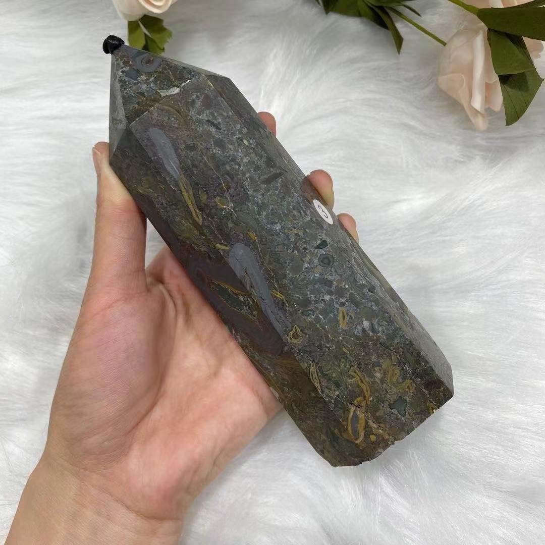 PEKMAR Crystal Quartz Obelisk for Home Decoration