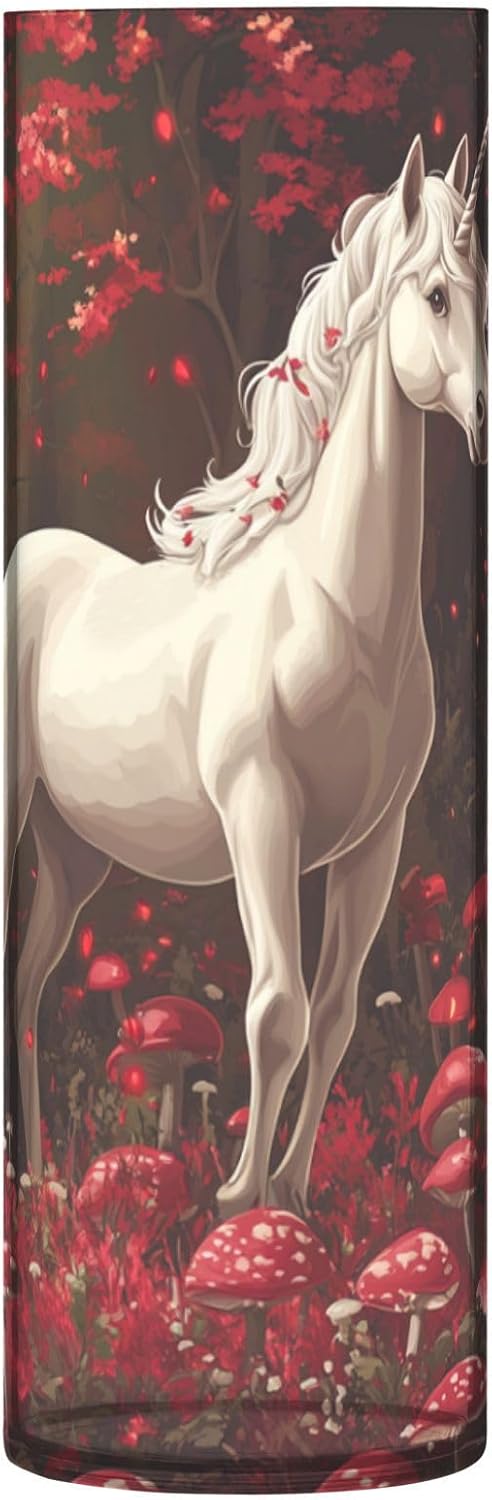 SyXIOP Robust Unicorns Plastic Cylinder Vase 118x39 Inch Decorative Hurricane Candle Holder